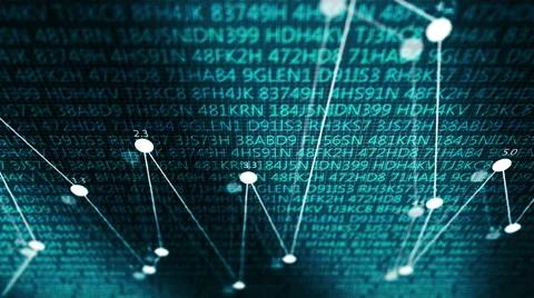 Computerized graph with decimal points growing in mathematics digit Stock Footage 68928540