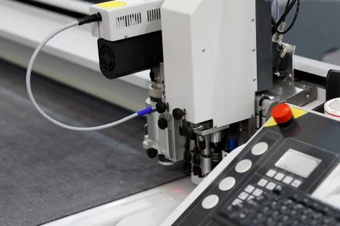 Computerized industrial digital cutting system Stock Photos