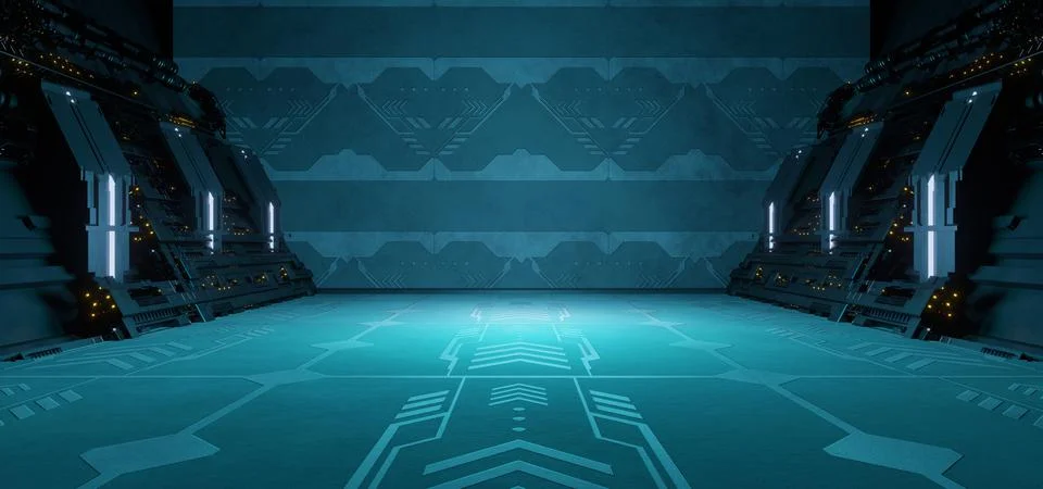 Computerized Inter Galactic Digital Technology Structure Space Cutting Edge D Иллюстрация