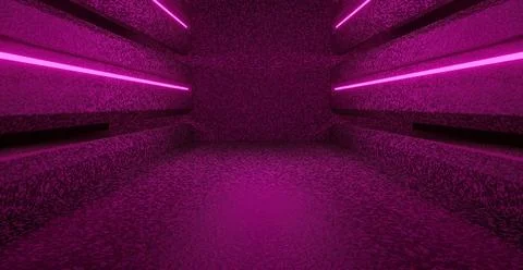 Computerized Inter Galactic Underground Garage Sci Fi Futuristic Hall Stage P 스톡 일러스트