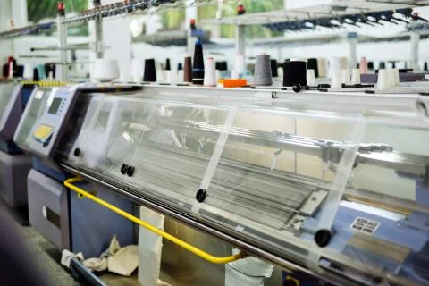 Computerized knitting machines Stock Photos