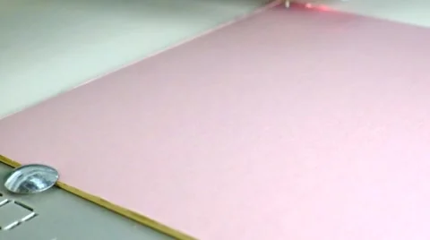 Computerized machine for cutting and drawing Video stock 62121711