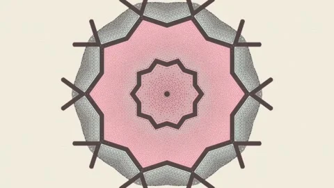 Computerized motion graphics of colorful ornamental mosaic patterns and Video stock 131705235