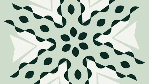 Computerized motion graphics of six winged rotating wheel design. Video stock 134210960