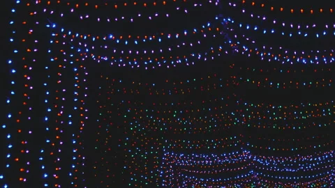 Computerized, pulsating lights. Christmas decoration Stock Footage 99846023