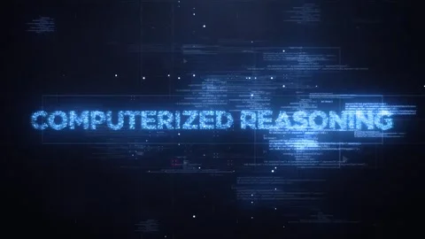 Computerized Reasoning Word on Dynamic Technology Background Stock Footage 317029335