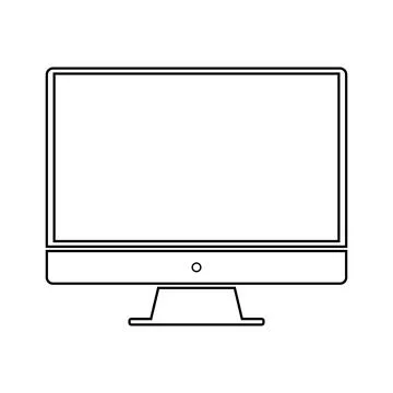 ComputerMonitor Display Isolated on a white background. Stock Illustration