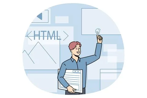 Computerprogrammierung und html-Konzept Computer programming and html conc... Stock Photos