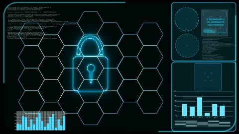 Computers are analyzing and processing to decode and destroy coding program Stock Footage 140903944