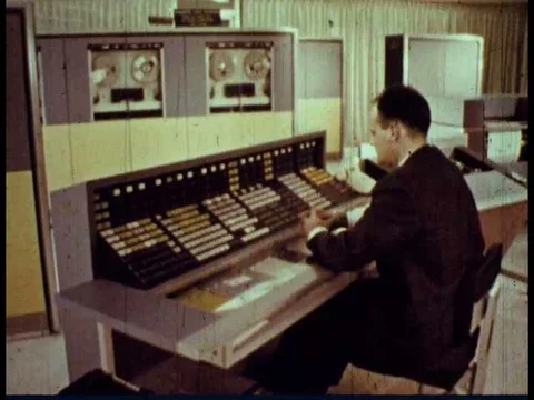 Computers assist in calculations and applied mathematics in 1961. Stock Footage 75315180