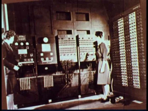 Computers assist in calculations and applied mathematics in 1961. Stock Footage 75315183