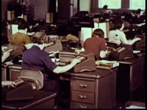Computers assist in calculations and applied mathematics in 1961. Stock Footage 75315190