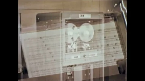 Computers assist in calculations and applied mathematics in 1961 . Stock Footage 84724567