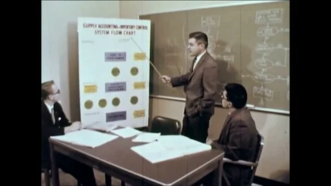 Computers assist in calculations and applied mathematics in 1961. Stock Footage 84724614