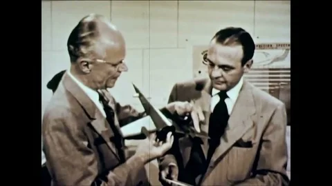 Computers assist in rocket design and engineering in 1961. Stock Footage 84724686