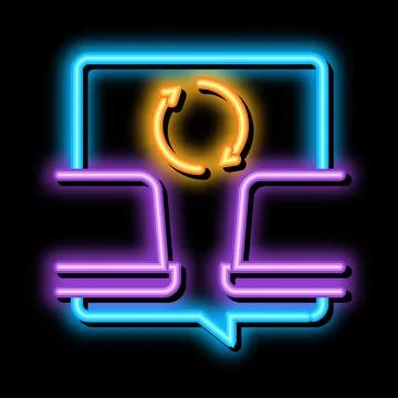 Computers connection neon glow icon illustration Stockillustratie