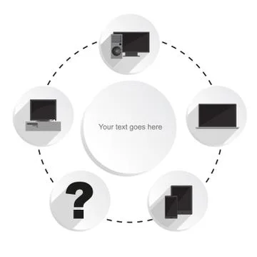 Computers' evolution 스톡 일러스트