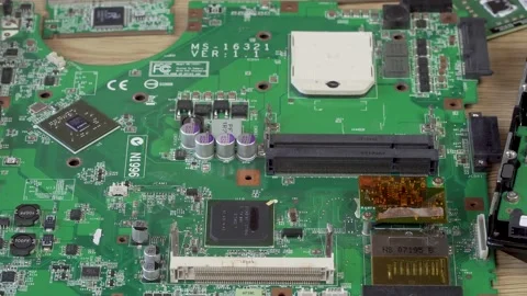 Computer's motherboard assembly process Stock-Footage 133868901