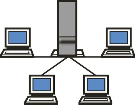 Computers network 스톡 일러스트