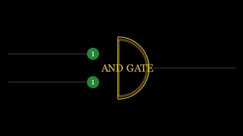 Computers process information by routing electrical signals through Logic Ga Stock Footage 335400389