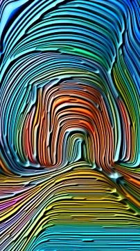 Computing Abstract Shapes Illustrazione stock