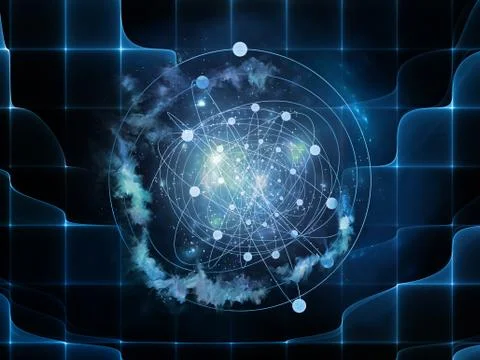 Computing Abstract Visualization 스톡 일러스트