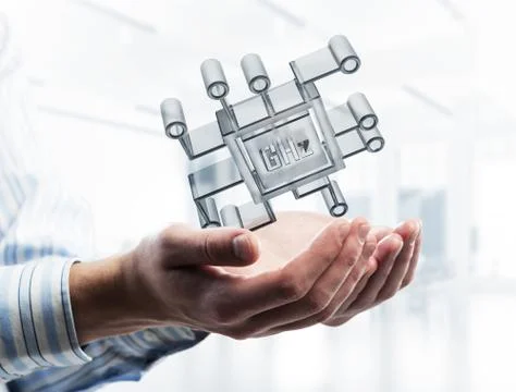 Computing and innovation concept with chip icon. Mixed media Stock Photos