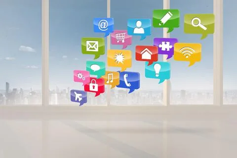 Computing application icons Illustrazione stock