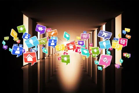 Computing application icons 스톡 일러스트