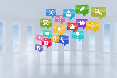 Computing application icons Illustrazione stock