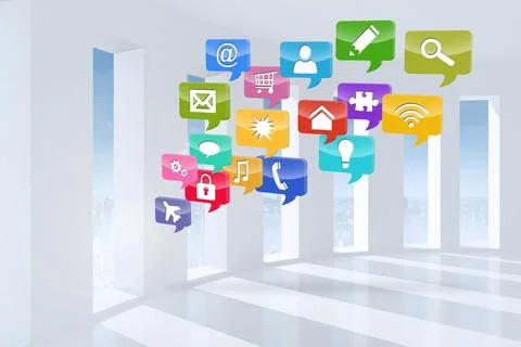 Computing application icons Illustrazione stock