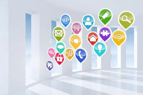 Computing application icons 스톡 사진