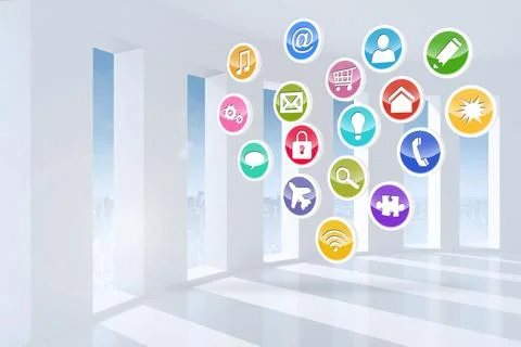 Computing application icons Foto stock