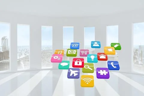 Computing application icons 写真素材