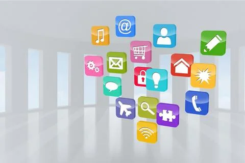 Computing application icons Stock Photos