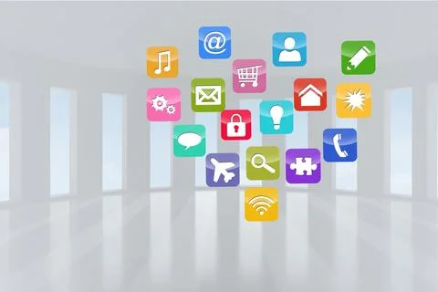 Computing application icons Fotos de archivo
