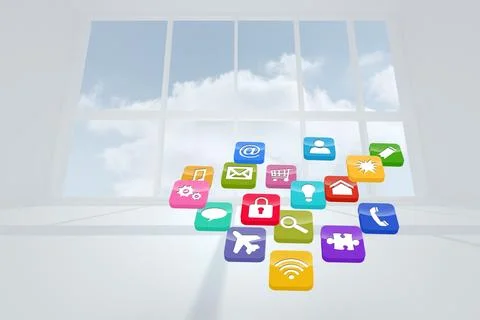 Computing application icons Stock-Fotos