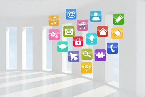 Computing application icons 스톡 사진