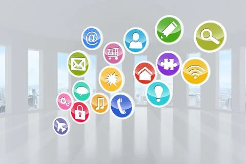 Computing application icons 写真素材