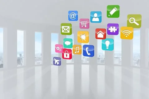 Computing application icons Stock-Fotos