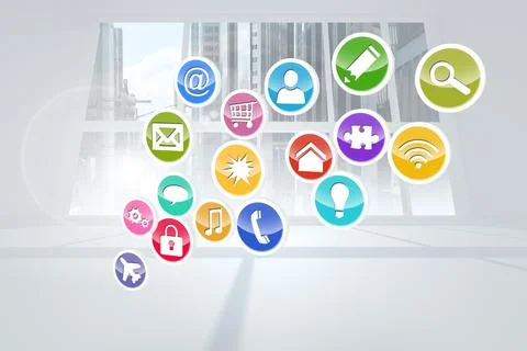 Computing application icons Stock-Fotos