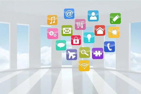 Computing application icons Fotos de archivo