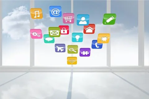 Computing application icons Stockfoto's