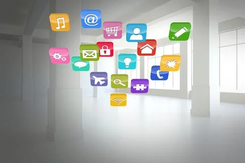 Computing application icons 写真素材