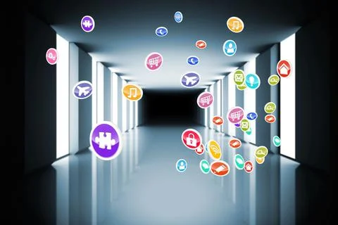 Computing application icons 写真素材