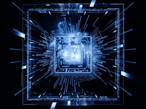 Computing Arrangement Ilustração Stock