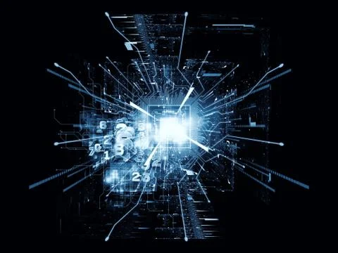 Computing Arrangement Ilustração Stock