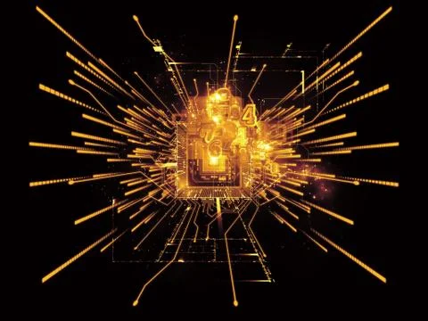 Computing Arrangement Ilustração Stock