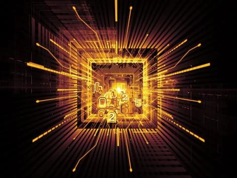 Computing Arrangement Ilustração Stock