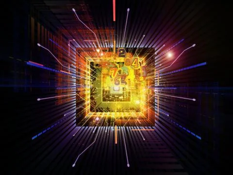 Computing Backdrop Ilustração Stock